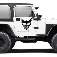  Joker Skull Aufkleber Folie Totenkopf 10x10cm 20x19cm 60x60cm Sticker Tuning 