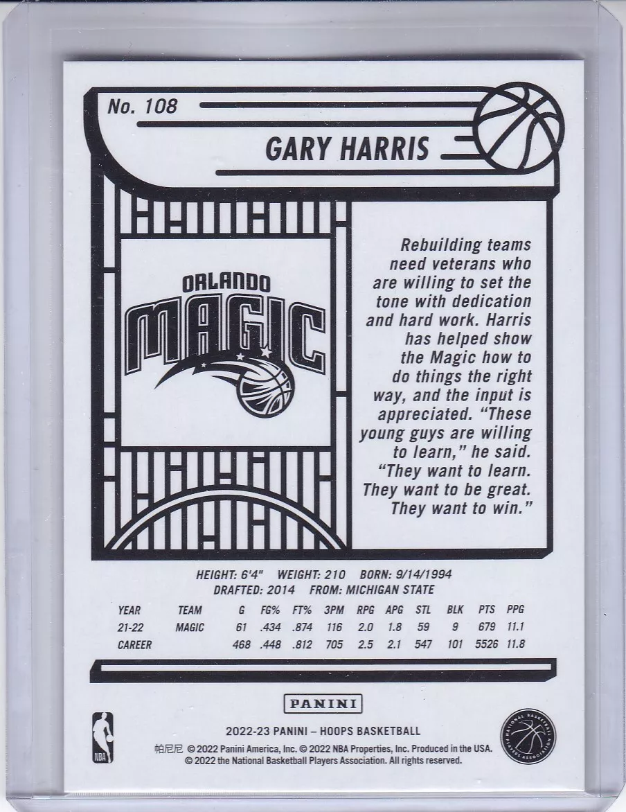 Gary Harris Basketball Paper Poster Magic - Gary Harris - Sticker