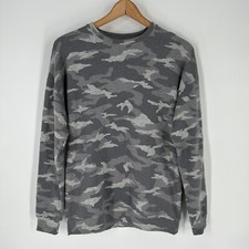 Athleta Womens Gray Camouflage Balance Pullover Sweatshirt Size S