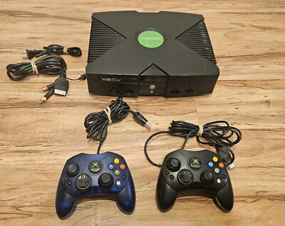 Microsoft Original XBOX Console Full Bundle - Working But Bad Power Button