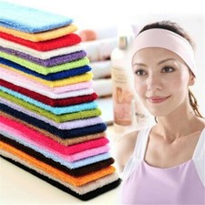 Solid Color Sports Headwear Women Yoga Headband Wide Headwrap Bandeau Hairla