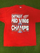 1995 Detroit Red Wings - West Conf Champs - Vintage NHL Tee Shirt XL 