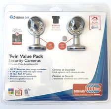 Swann DIY Security Cameras Home/Office Twin Value Pack with Cables New