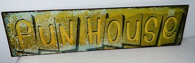 FUNHOUSE Metal Sign Wall Decor 15” | eBay