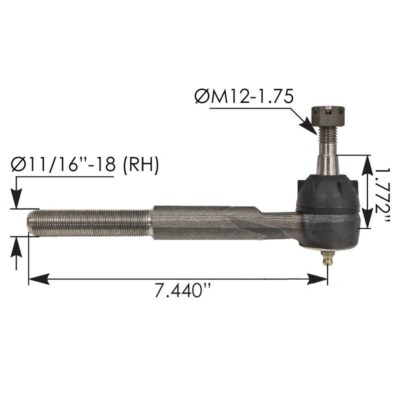 Dorman T2836XL Steering Tie Rod End For Sale Online - View #2
