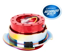 NRG Steering Wheel Quick Release Gen 2.5 Red Body Neochrome ring SRK-250RD-MC