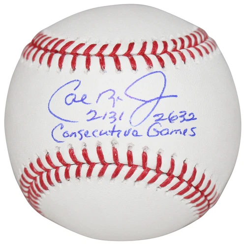 Cal Ripken Jr Autographed Baltimore Orioles OML Baseball w/Insc. FAN 40595