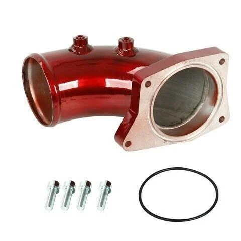 Turbo Intercooler Pipe & Intake Elbow For 03-07 Ford F250 6.0L Powerstroke Red - Image 3 of 4