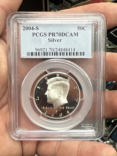 2004-S PCGS PR70 DCAM Silver Kennedy Half Dollar 50C Coin