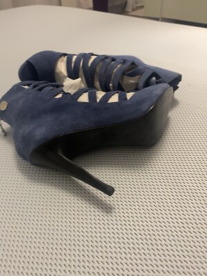 Never wear  Colcci blue, open-toed heels Strappy heels, Size 41 