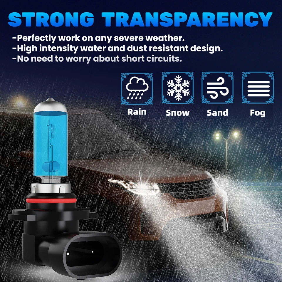 For BMW 525i 2004-2007 High Low Fog Beam Halogen Headlight Bulbs Combo 6000K - Изображение 4 из 4