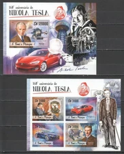 Nikola Tesla  / Scientists on stamps - Timbres - Sao Tome 2016  MNH** SN.