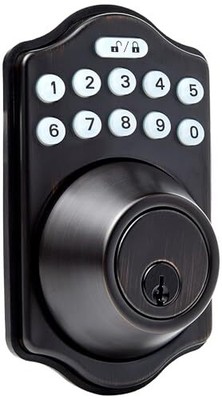  Electronic Keypad Deadbolt Door Lock with Touch-Control 1 Pack Oil Bronze