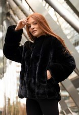 Faux Fur Coat By Luxury Brand - Furri. Size S,m,l In Colour Charcoal (duo Coat)