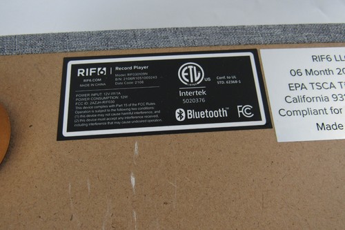 RIF6 Turntable Bluetooth & Integrated Speakers 33/45/78 RPM WORKS WATCH VIDEO - Picture 16 of 24