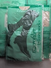 Vtg Silkies Nylon spandex Trouser Socks Microfiber Cream 1 Pkg NOS 2 Pairs