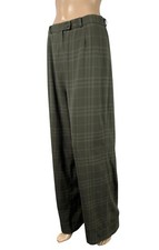 Burberry Vintage Wool Checkered Pants Wide Leg size UK10