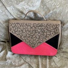 Stunning Rebecca Minkoff Triangle Perforated Love Notes Shoulder Bag Top Handle