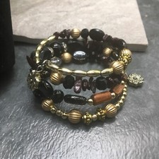 1 PC Handmade Bohemian Beaded Stackable Stretch Wrap Bracelet New Free Ship 9785