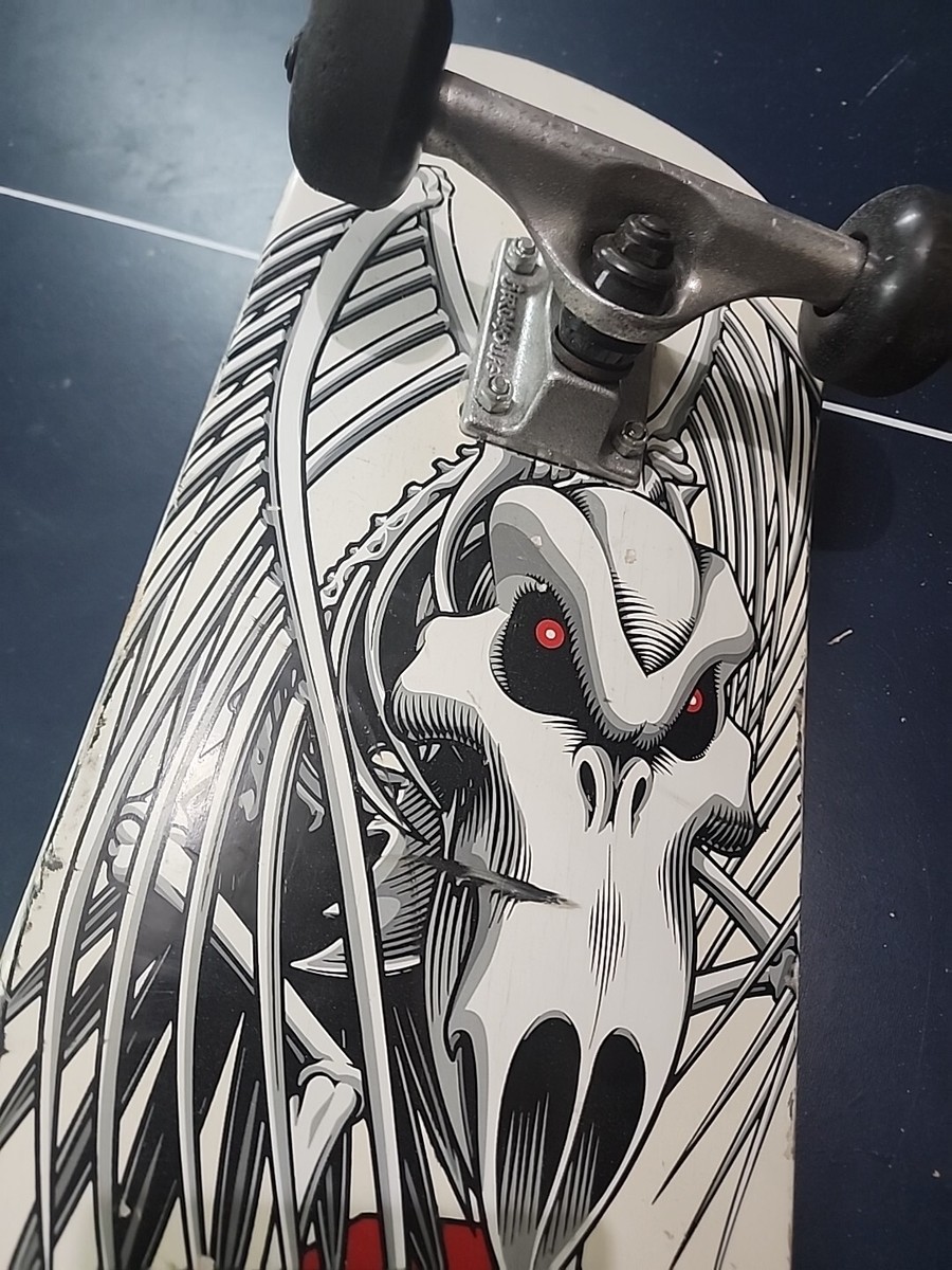 Vintage Tony Hawk Birdhouse Full Size Skateboard Bird Skull White