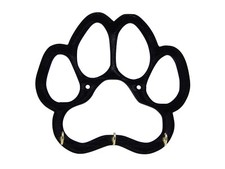 Dog Paw Shaped Dog Leash Holder Hanger Key Rack Organizer Wall Mounted 3 Hooks