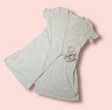 Zara Trafaluc Collection medium wrap dress gray knit ribbed