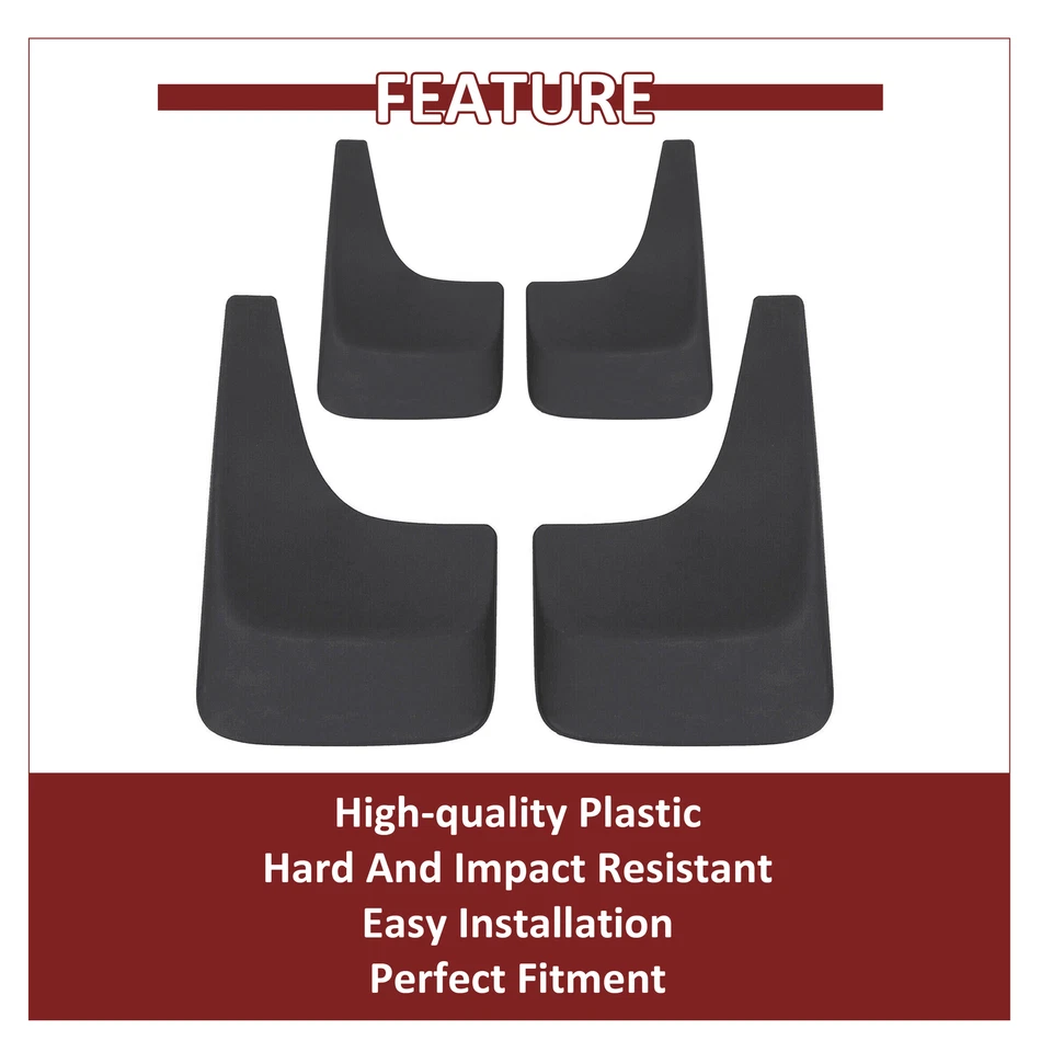 4x Mud Flaps Splash Guards For 2001-14 Chevy Silverado Suburban Tahoe Avalanche — 第 3/4 张图片