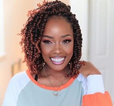 8 Packs Passion Twist Hair 8 Inch Pre-twisted Passion Twist Crochet Hair T1B/350