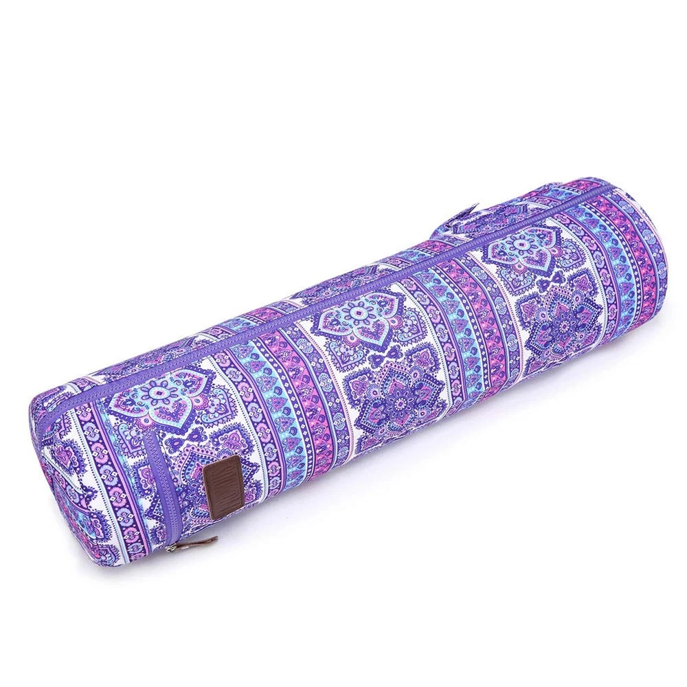 Eco-Friendly Full-Zip Yoga Mat Bag with Double Storage Pockets for Exercise & Travel  
