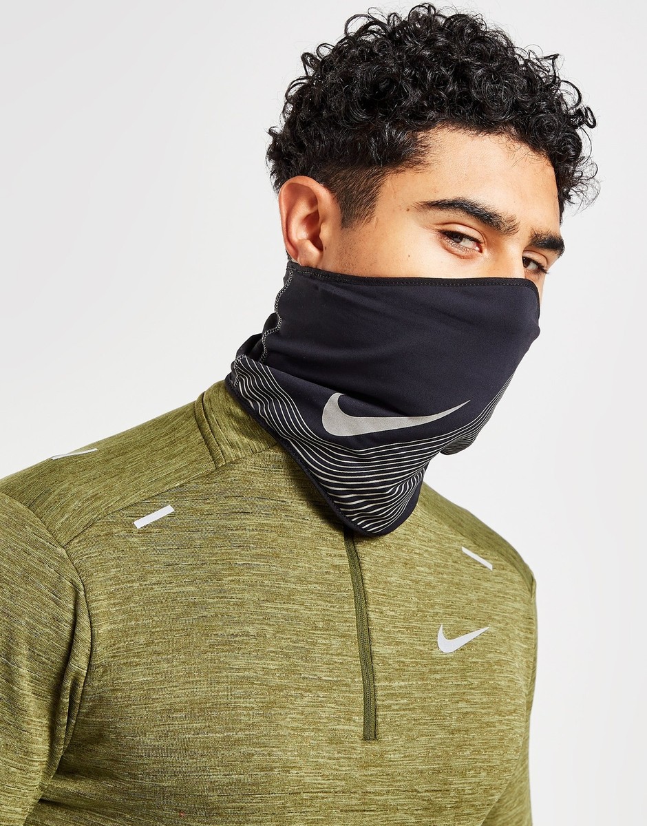 Nike Therma-Fit 360 Neck Warmer Size Adult L/XL Black Silver