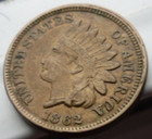 ( KEY DATE!)1862(EXTRA FINE+++)(NICE NATURAL COLOR) INDIAN HEAD CENT- NICE COIN! — photo 1