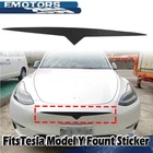21-24 Fits Tesla Model Y 5D SUV DTO Front Bumper Grille Sticker Matte Black