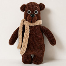 EXCLUSIVE Hand Knitted One-of-a-Kind Artwork Professional Art Teddy Bear Large