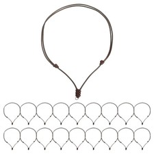 30pcs Adjustable Necklace Cords 2MM Thick 18-30 Inch Handmade Craft Ropes Brown