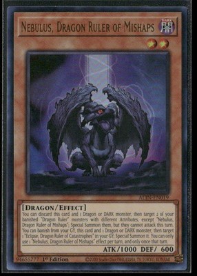 Nebulus, Dragon Ruler of Mishaps 1st Edition Ultra Rare Alliance Insight ALIN-EN
