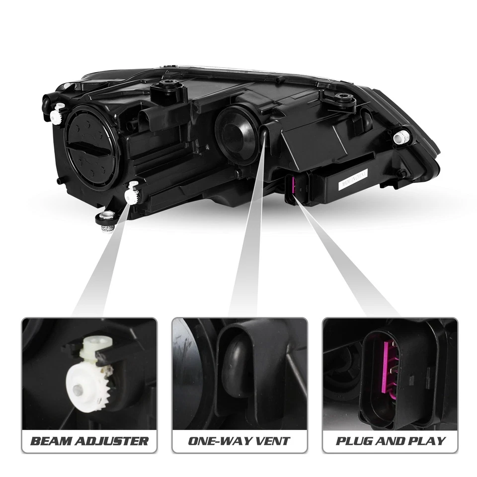 Conjunto de faros halógenos para Volkswagen Jetta 2011-2018 conductor izquierdo  Foto 3 de 4