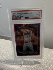 2024 Bowman Mega Box Mike Trout #19 Chrome Pink Mojo Refractor /199 PSA 9