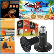 100W Ceramic Heat Emitter Reptile Heat Lamp Bulb No Light E26 2-Pack