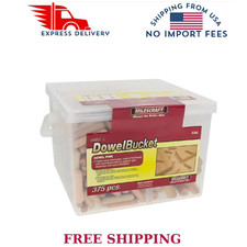 Dowel Bucket Fluted Hardwood Dowel Pins 375-Pieces