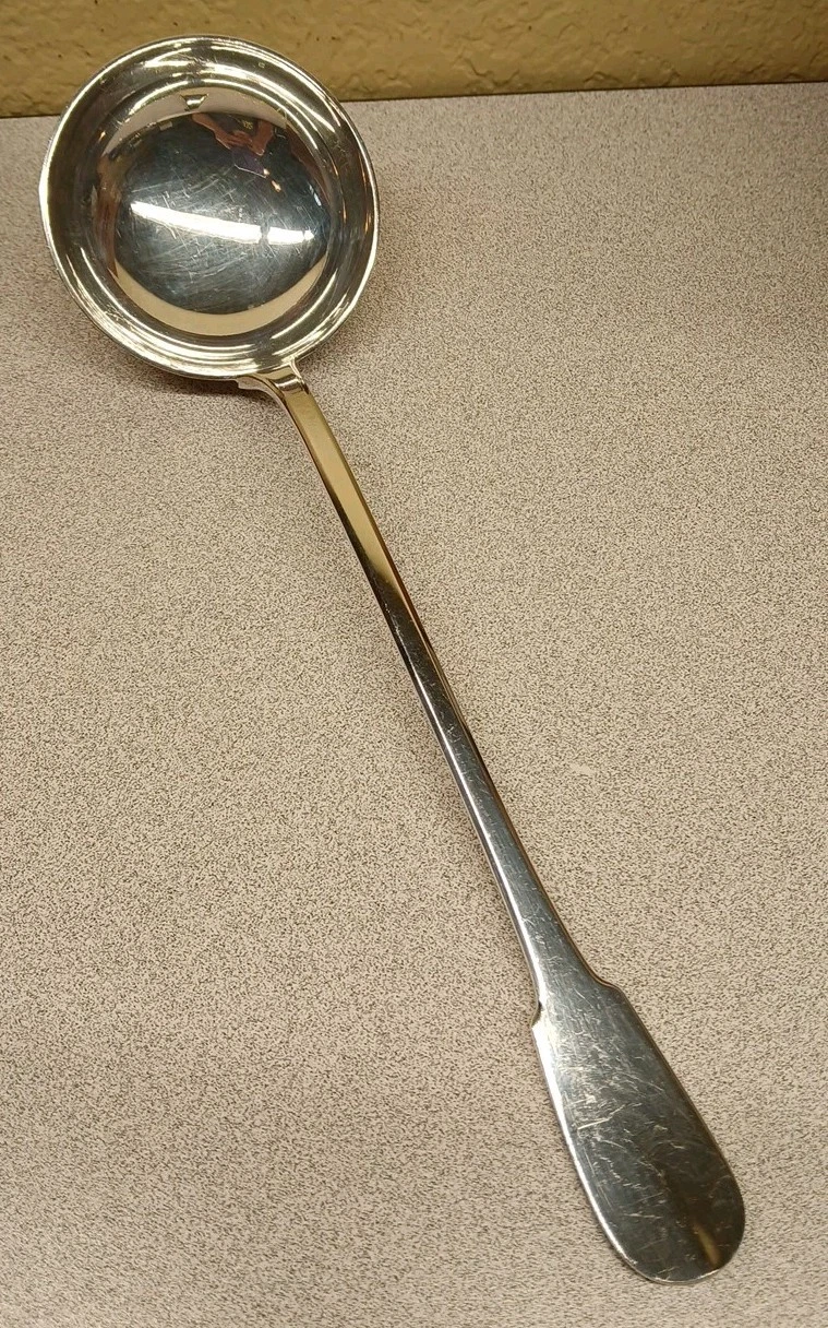 CLUNY Silverplated 11-1/4” Soup ladle by CHRISTOFLE France -No Monogram