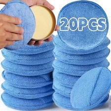 2010x 5 Microfiber Foam Sponge Applicator Pads Car Buffing Polish Wax Cleaner
