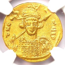 Constantine IV Gold AV Solidus Coin 668-685 AD - Certified NGC Choice XF (EF)