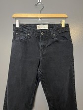 Levi Strauss Signature Jeans Womens 4 Black Mid Rise Bootcut Stretch Denim