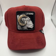 Goorin Bros Legend Red Trucker Hat Adjustable Mesh Snapback the Farm