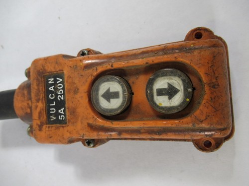 Vulcan HOPHL-008B2-1 Push Button Pendant 2 Button 250V 5A 1 Speed USED - Picture 3 of 3