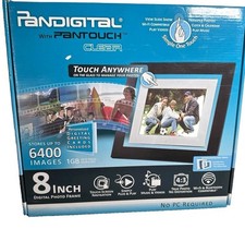 PANDIGITAL PANTOUCH CLEAR 8" DIGITAL PHOTO FRAME 1GB 6400 IMAGES 4:3 - Used Once