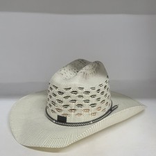 Cody James 15X Twist Cord Bangora Straw Cowboy Hat Natural Men s Size 7 5/8