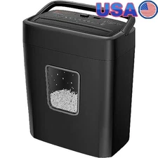 High Security Micro Cut Paper Shredder Home Office Credit Cards Staples Clips US