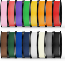 16 Color Pack Elite PLA Filament Bundle, Multicolor PLA 3D Printer Filament 1.