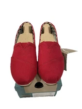 TOMS Women's Slip-On Shoes, Alpargata, Red, Size 7 M
